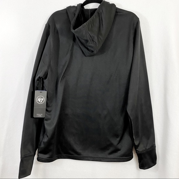 ‘47 Brand Brooklyn Nets NBA Tech Fleece Hooded Pullover Men’s Large - Picture 2 of 5